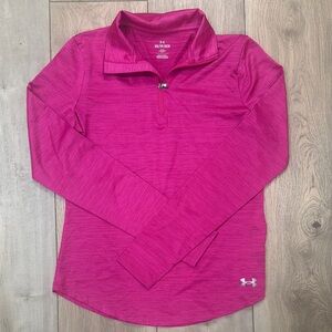 Under Armour Pink Long Sleeved Collared Pullover